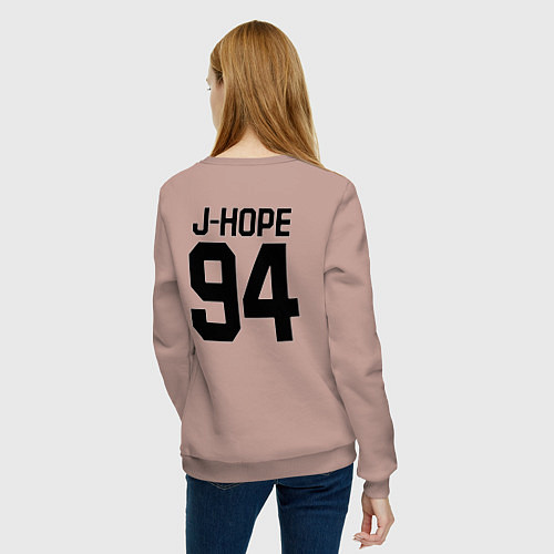 Женский свитшот BTS J-HOPE / Пыльно-розовый – фото 4