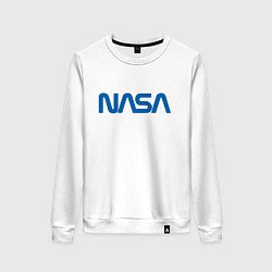 Свитшот хлопковый женский NASA, цвет: белый