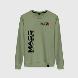 Свитшот хлопковый женский MASS EFFECT N7, цвет: авокадо