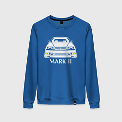 Свитшот хлопковый женский Toyota Mark2 JZX100, цвет: синий
