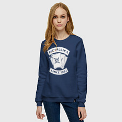 Свитшот хлопковый женский Metallica Since 1981, цвет: тёмно-синий — фото 2