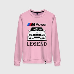 Свитшот хлопковый женский BMW Power LEGEND, цвет: светло-розовый