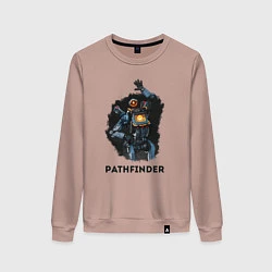 Свитшот хлопковый женский Apex Legends: Pathfinder, цвет: пыльно-розовый