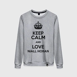 Свитшот хлопковый женский Keep Calm & Love Niall Horan, цвет: меланж