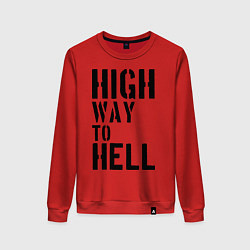 Женский свитшот High way to hell