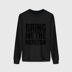 Свитшот хлопковый женский Bring me the horizon, цвет: черный