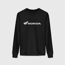 Свитшот хлопковый женский HONDA, цвет: черный