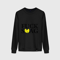 Свитшот хлопковый женский Fuck Wu-Tang SWAG цвета черный — фото 1