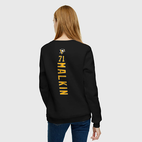 Женский свитшот Pittsburgh Penguins: Evgeni Malkin / Черный – фото 4
