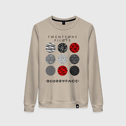 Свитшот хлопковый женский TOP: Blurryface, цвет: миндальный