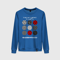 Свитшот хлопковый женский TOP: Blurryface, цвет: синий