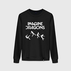 Свитшот хлопковый женский IMAGINE DRAGONS, цвет: черный