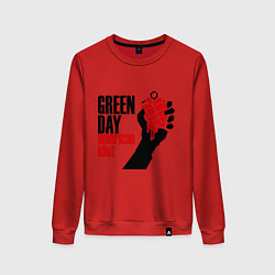 Свитшот хлопковый женский Green Day: American idiot, цвет: красный