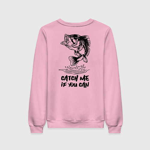 Женский свитшот Catch me if you can / Светло-розовый – фото 2