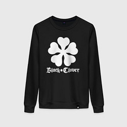 Свитшот хлопковый женский Black Clover, цвет: черный
