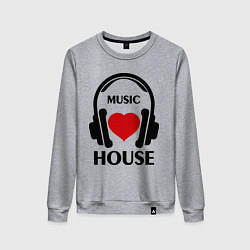 Женский свитшот House Music is Love