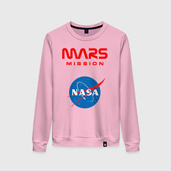 Свитшот хлопковый женский Nasa Mars mission, цвет: светло-розовый