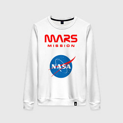 Свитшот хлопковый женский Nasa Mars mission, цвет: белый