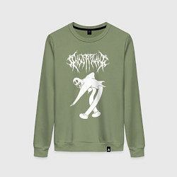 Свитшот хлопковый женский GHOSTEMANE, цвет: авокадо