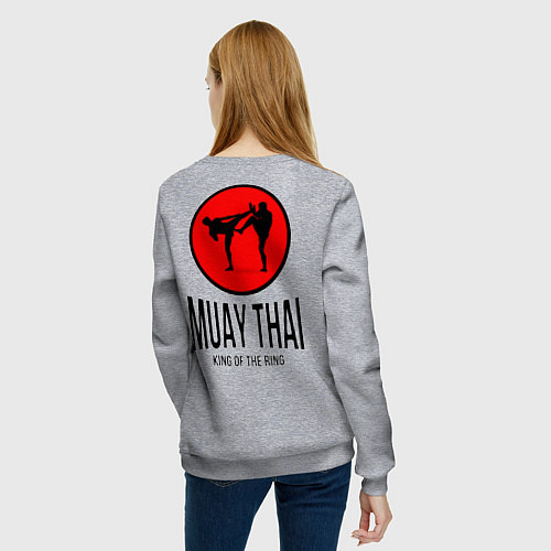 Женский свитшот Muay Thai fight / Меланж – фото 4