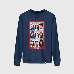 Свитшот хлопковый женский TWICE, цвет: тёмно-синий