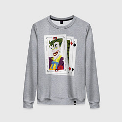 Свитшот хлопковый женский Joker Cards, цвет: меланж