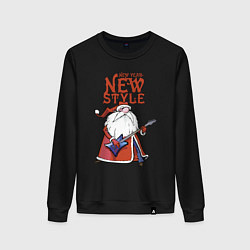 Свитшот хлопковый женский New Year - new style!, цвет: черный