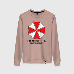 Свитшот хлопковый женский UMBRELLA CORP, цвет: пыльно-розовый