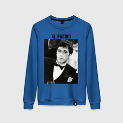 Свитшот хлопковый женский Аль Пачино, цвет: синий