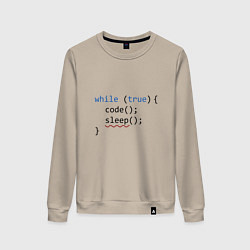 Свитшот хлопковый женский Code - sleep, цвет: миндальный