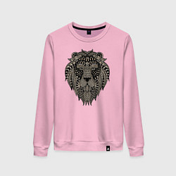Свитшот хлопковый женский Metallized Lion, цвет: светло-розовый