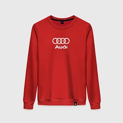 Свитшот хлопковый женский Audi Ауди, цвет: красный