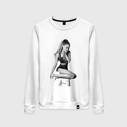 Свитшот хлопковый женский ARIANA GRANDE, цвет: белый