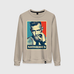 Свитшот хлопковый женский Notorious, цвет: миндальный