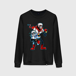 Свитшот хлопковый женский UNDERTALE, цвет: черный