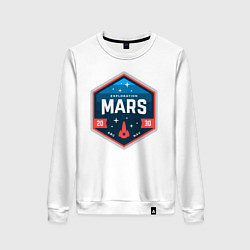 Свитшот хлопковый женский MARS NASA, цвет: белый