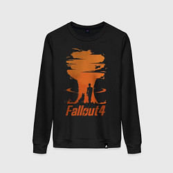 Свитшот хлопковый женский Fallout 4, цвет: черный