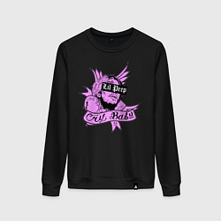 Свитшот хлопковый женский LIL PEEP, цвет: черный