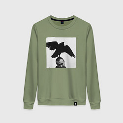 Свитшот хлопковый женский Масло Черного Тмина, цвет: авокадо