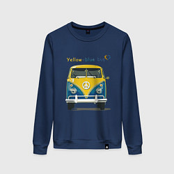 Женский свитшот Я люблю вас Yellow-blue bus