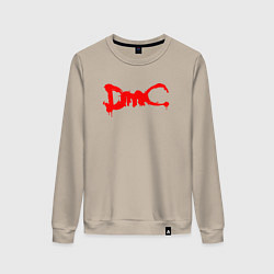 Свитшот хлопковый женский DMC НА СПИНЕ, цвет: миндальный