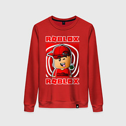 Свитшот хлопковый женский ROBLOX, цвет: красный