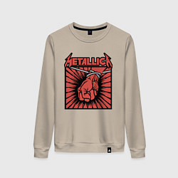 Свитшот хлопковый женский Metallica, цвет: миндальный