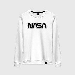 Свитшот хлопковый женский NASA, цвет: белый
