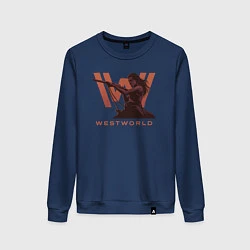 Свитшот хлопковый женский Westworld, цвет: тёмно-синий