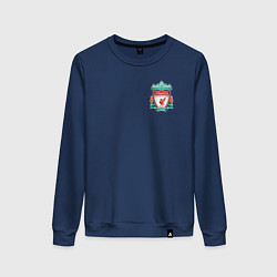 Свитшот хлопковый женский LIVERPOOL, цвет: тёмно-синий