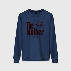 Свитшот хлопковый женский The Mother, цвет: тёмно-синий