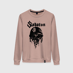 Свитшот хлопковый женский Sabaton, цвет: пыльно-розовый
