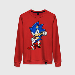 Свитшот хлопковый женский SONIC, цвет: красный