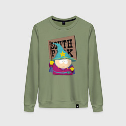 Свитшот хлопковый женский ЮЖНЫЙ ПАРК, цвет: авокадо